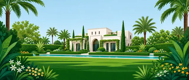 Sample garden villa illustration
